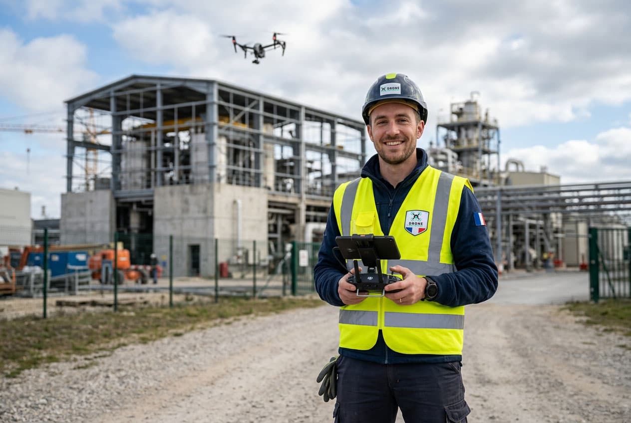 Illustration de Inspection technique visuelle par drone